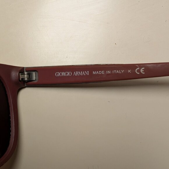 GIORGIO ARMANI Sunglasses Matte Bordeaux Brown Lens AR8037 5306/73 56 18 140 3N - Picture 3 of 13